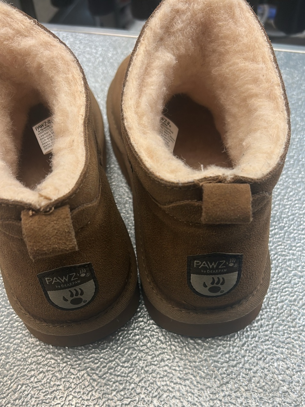 PAWZ Kids Brown Faux-Shearling Pull-On Winter Boots